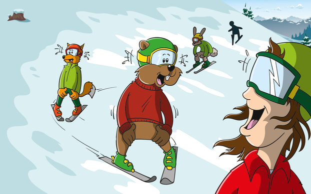 Murmlis spannende Ski Animation